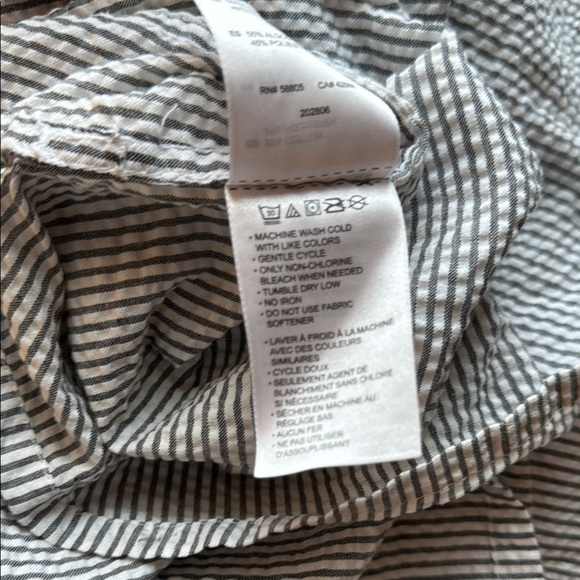 Harbor Bay Blue Casual Button Down Shirt Lightweight Cotton - Picture 6 of 6